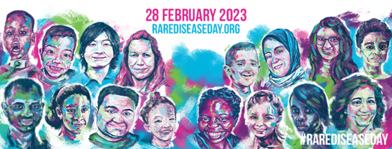 RDD 2023 banner. Colorful portrait illustrations of diverse people.